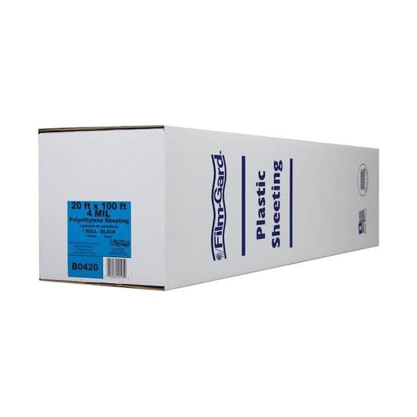 Berry Plastics Berry Plastics 625949 4 mil 20 x 100 ft. Film Polyethylene Sheeting - Black 51329 - main